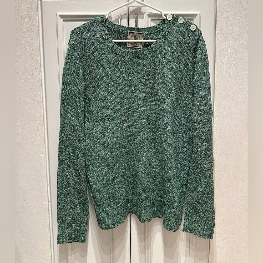 J Press York St Green Knit Sweater Mens Large